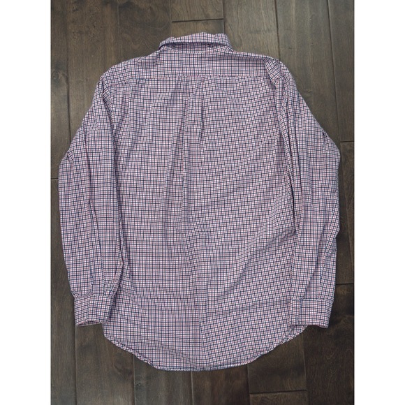 Ralph Lauren Shirt Mens Size M Pink Check Button Up Pony Navy Pony Classic Fit - Picture 8 of 8
